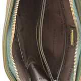 Burberry Dark Green Saffiano Leather Clutch