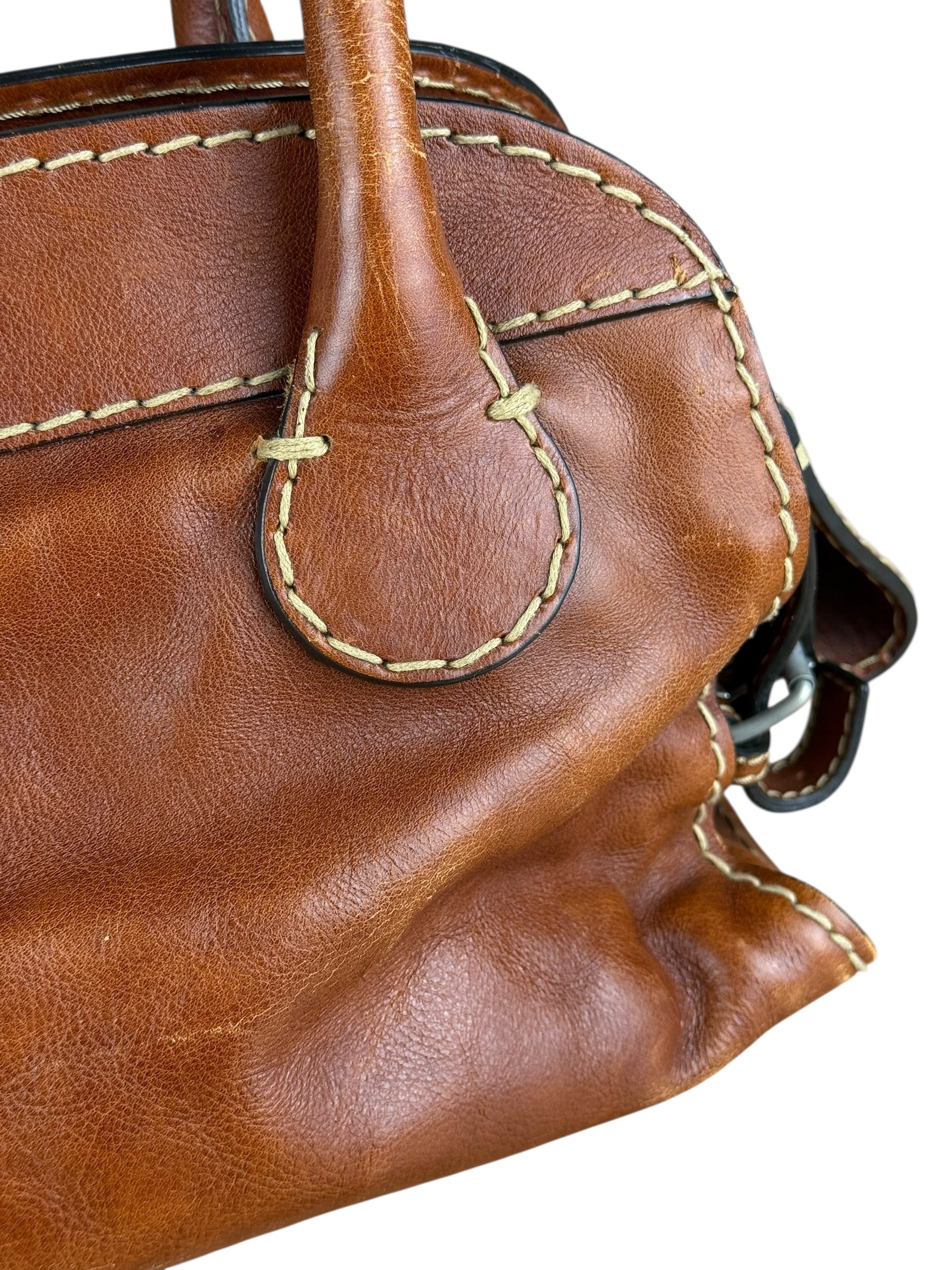 Chloé Vintage Edith Leather Tan Shoulder Bag