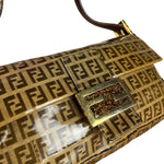 Fendi FF Sequin PVC Coated Canvas Baguette