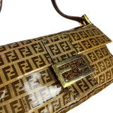 Fendi FF Sequin PVC Coated Canvas Baguette
