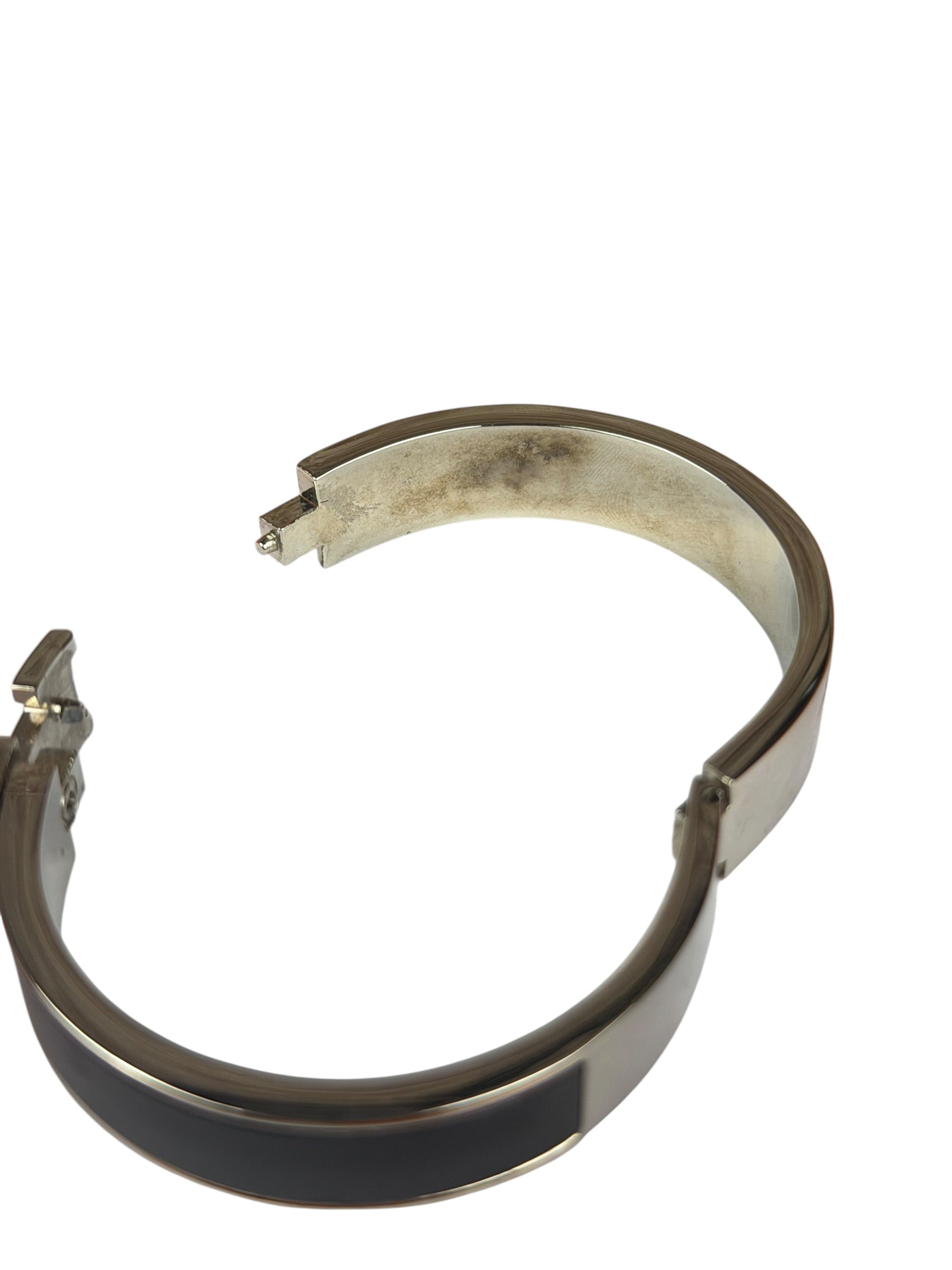 Hermes H Black/Palladium Clic Bracelet
