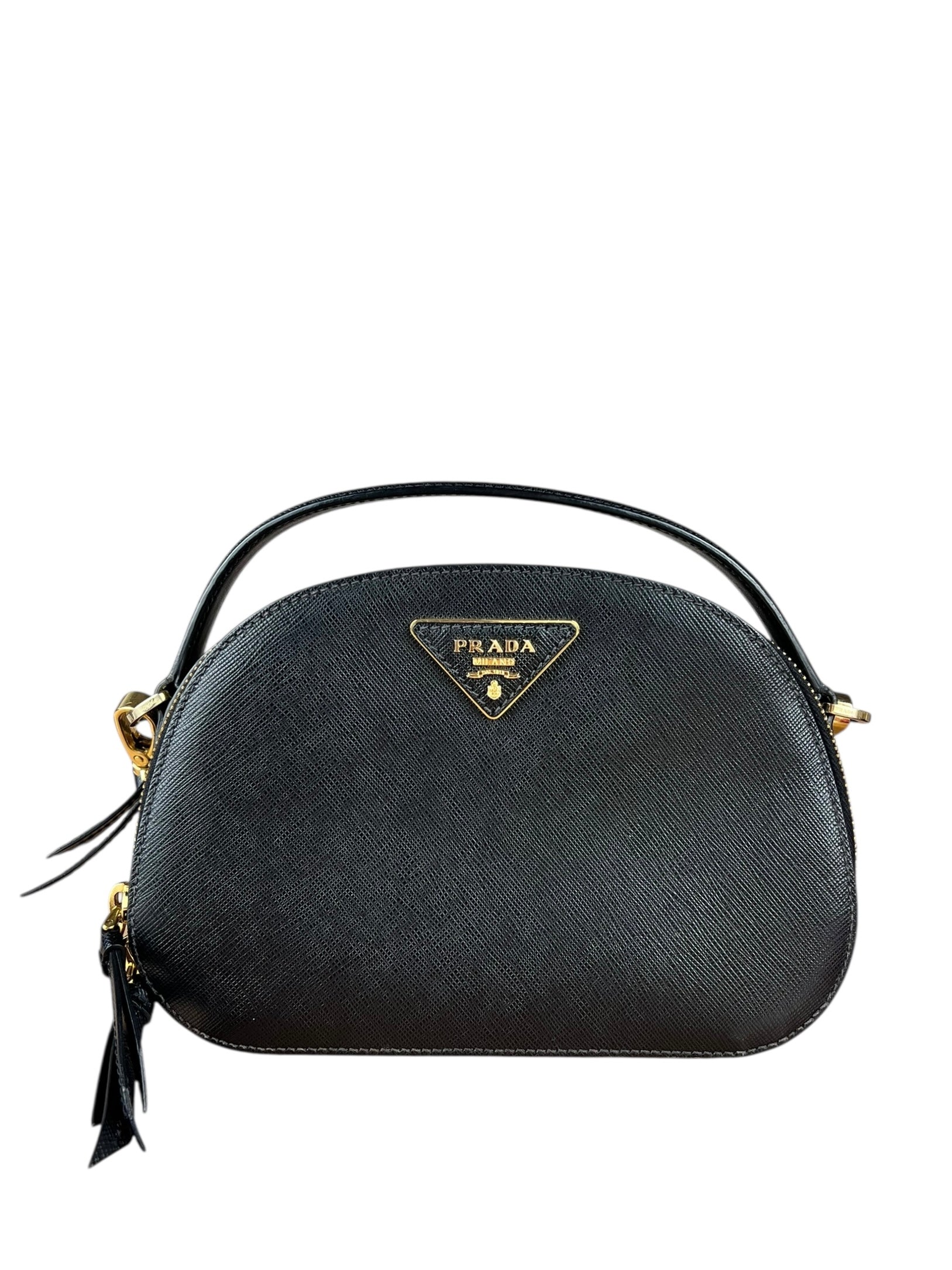 Prada Black Leather Odette Crossbody