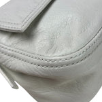 Fendi White Leather Baguette