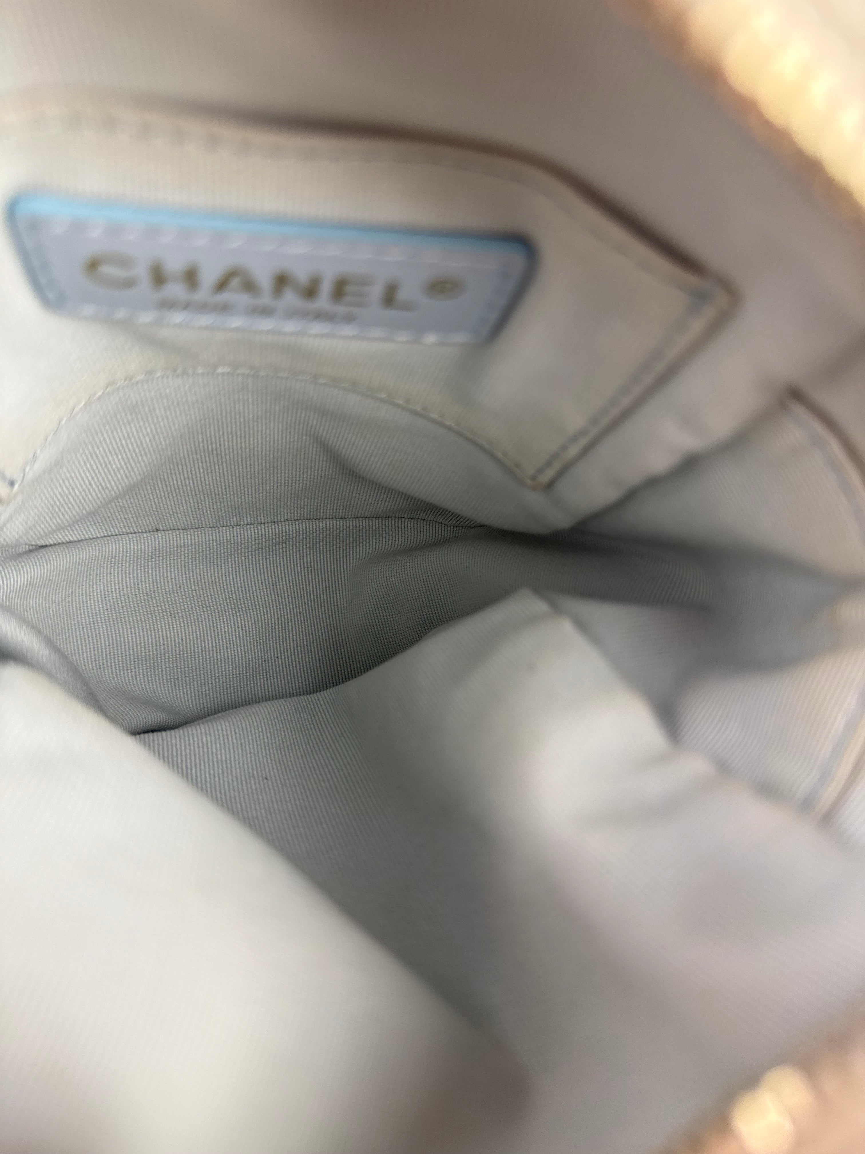 Chanel White Quilted Lambskin My Perfect Camera Bag Early 2020's