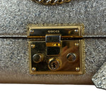 Gucci Gold Metallic Padlock Small Chain Shoulder Bag