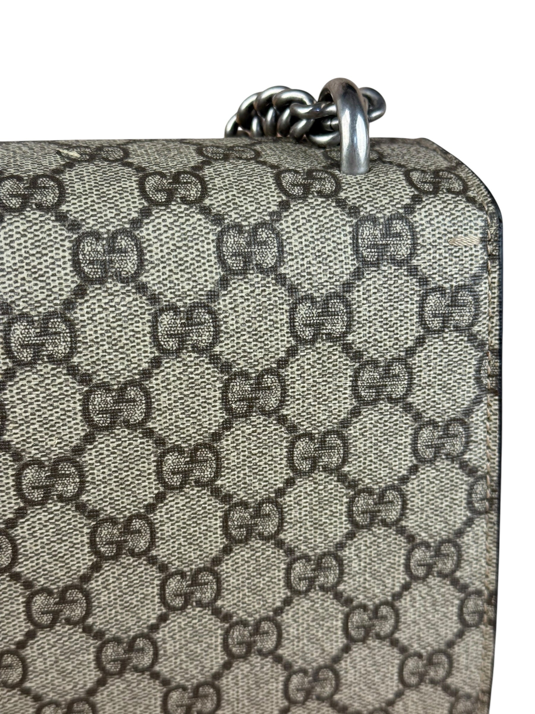 Gucci Dionysus GG Supreme Shoulder Bag Beige/Red