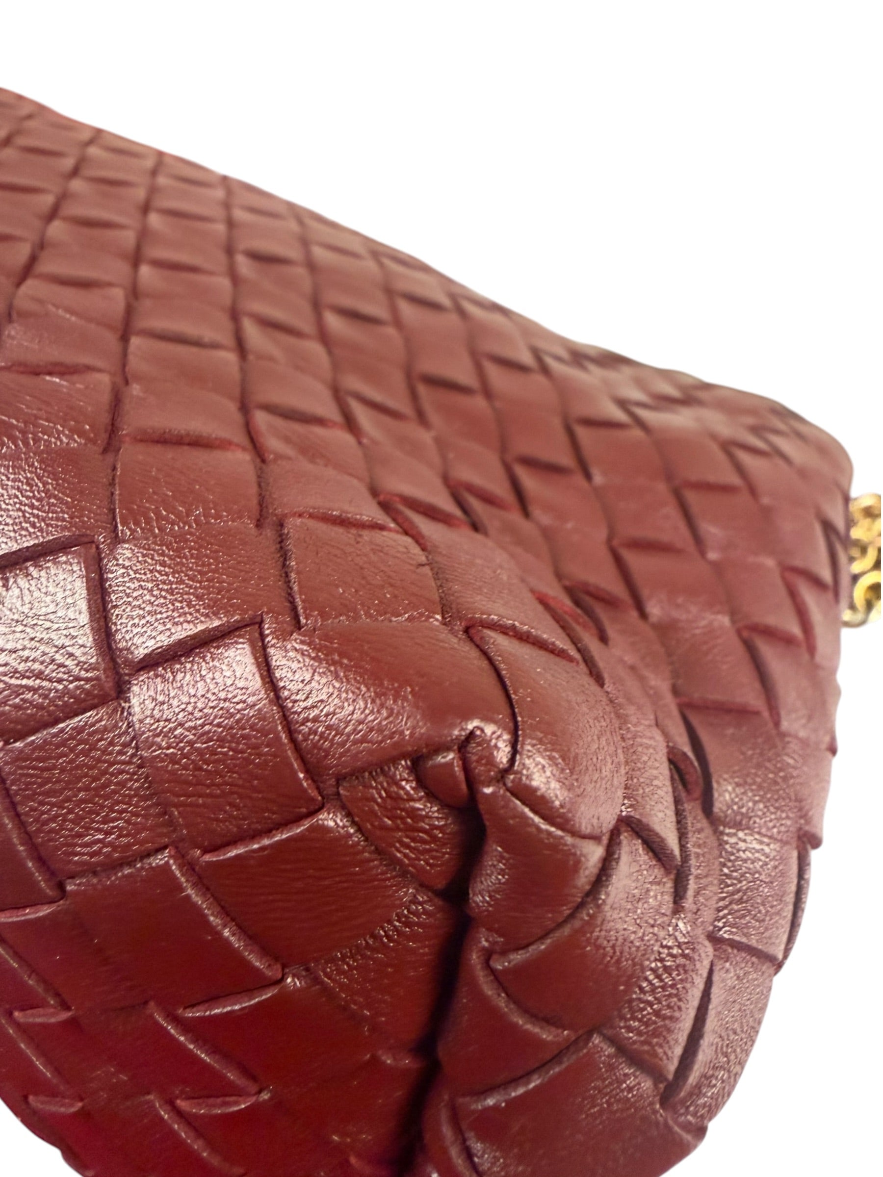 Bottega Veneta Vintage Burgundy Olimpia Shoulder Bag