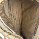 Prada Y2K Ivory Gaufre Nylon Woven Leather 2Way Mini Handbag