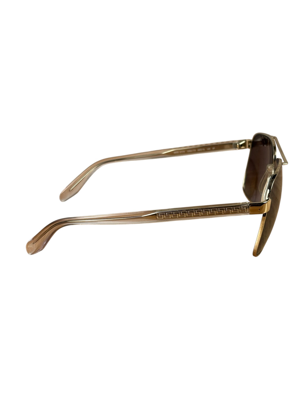 Versace Black-Gold Frame Aviators Reading Sunglasses