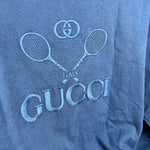 Gucci Navy Tennis Print Long Sleeve Top