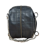 Chanel Black Leather Chocolate Bar Square-Stitched Bowler Shoulder Bag 2005