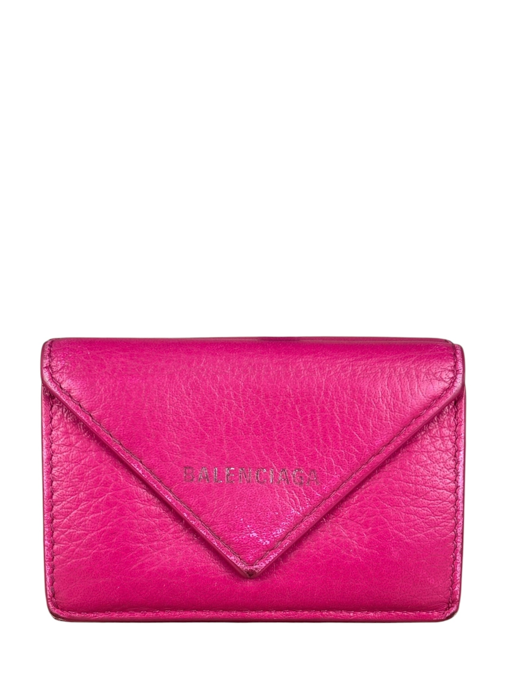 Balenciaga Hot Pink Papier Mini Wallet