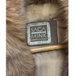 Saga Brown Mink Fur/Fox Fur Trim Coat