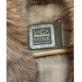 Saga Brown Mink Fur/Fox Fur Trim Coat