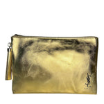 YSL Beauty Gold Makeup Zip Pouch