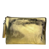 YSL Beauty Gold Makeup Zip Pouch