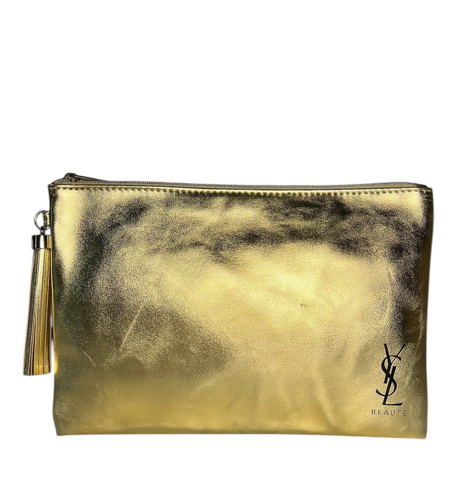 YSL Beauty Gold Makeup Zip Pouch