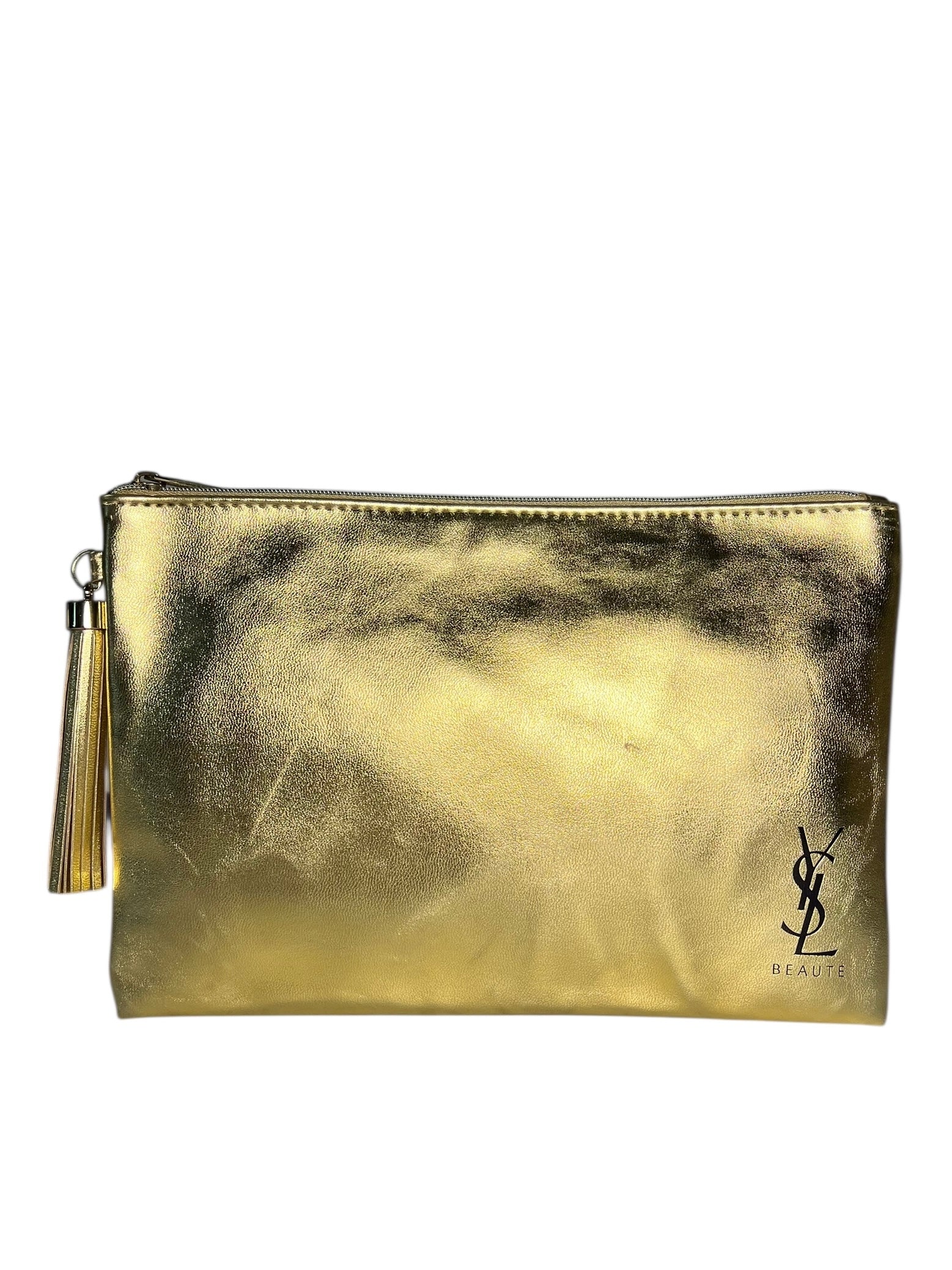 YSL Beauty Gold Makeup Zip Pouch