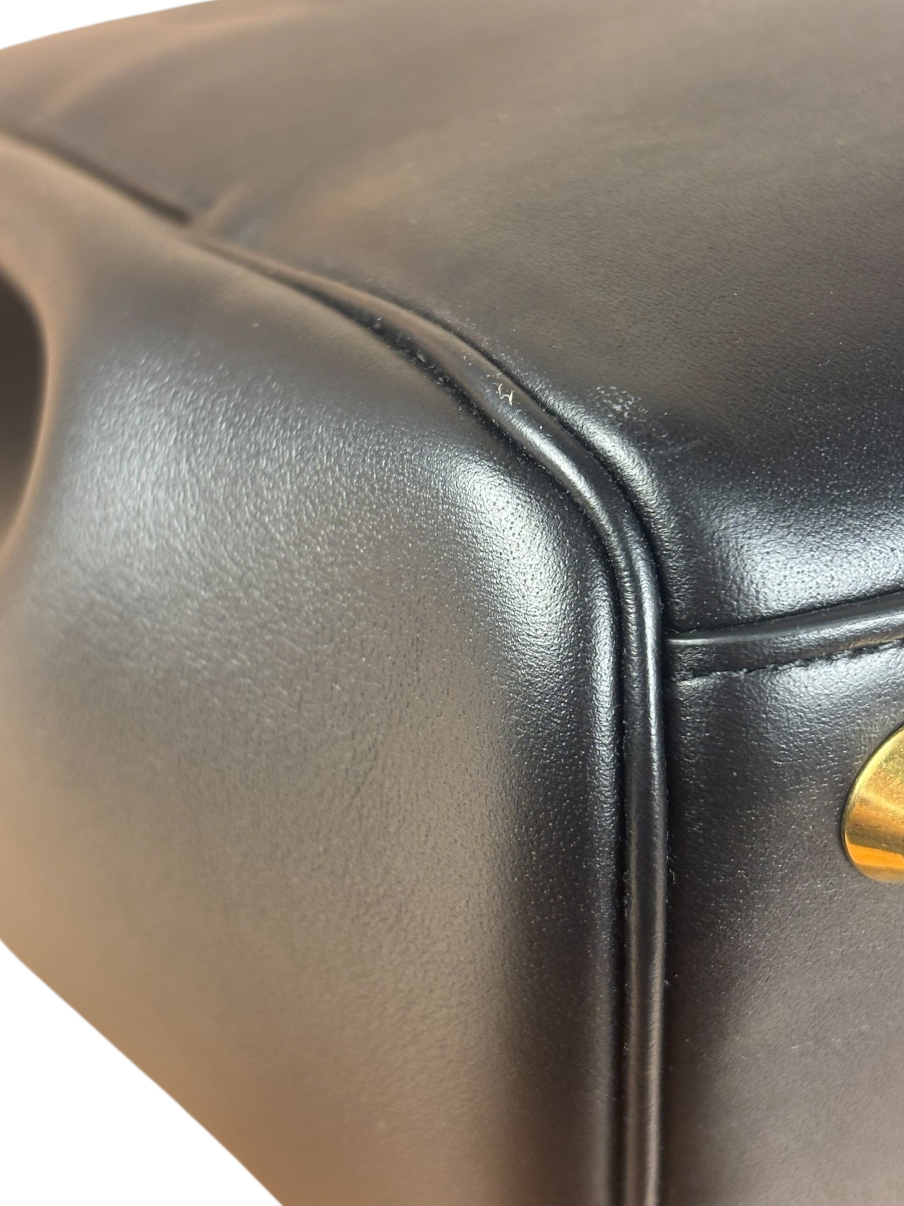 Balenciaga Black Leather Bel Air Carry All Two-Way Bag