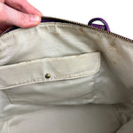 Loewe Vintage Purple Anagram Shoulder Tote