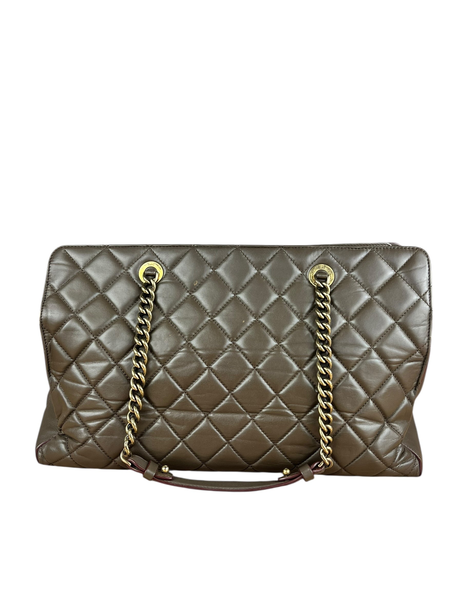 Chanel CC Brown Quilted Leather Perfect Edge Tote 2012