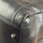 Chanel Black Leather Chocolate Bar Square-Stitched Bowler Shoulder Bag 2005