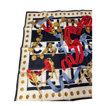 Celine Paris Vintage Equestrain Belt & Chain Motif Scarf