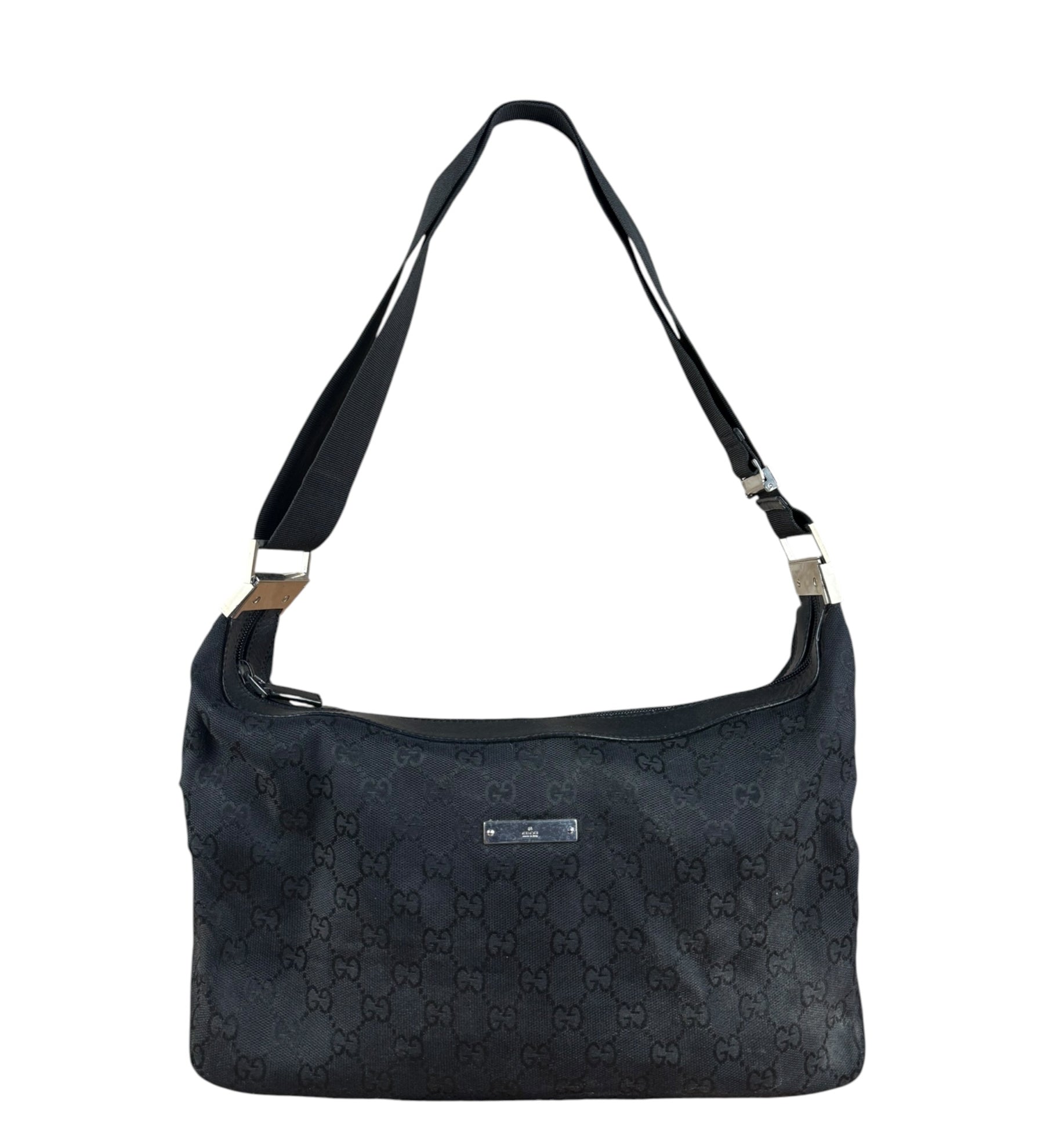 Gucci GG Canvas Black Shoulder Bag