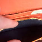 Fendi FF Diamonds Continental Peach Wallet on Chain