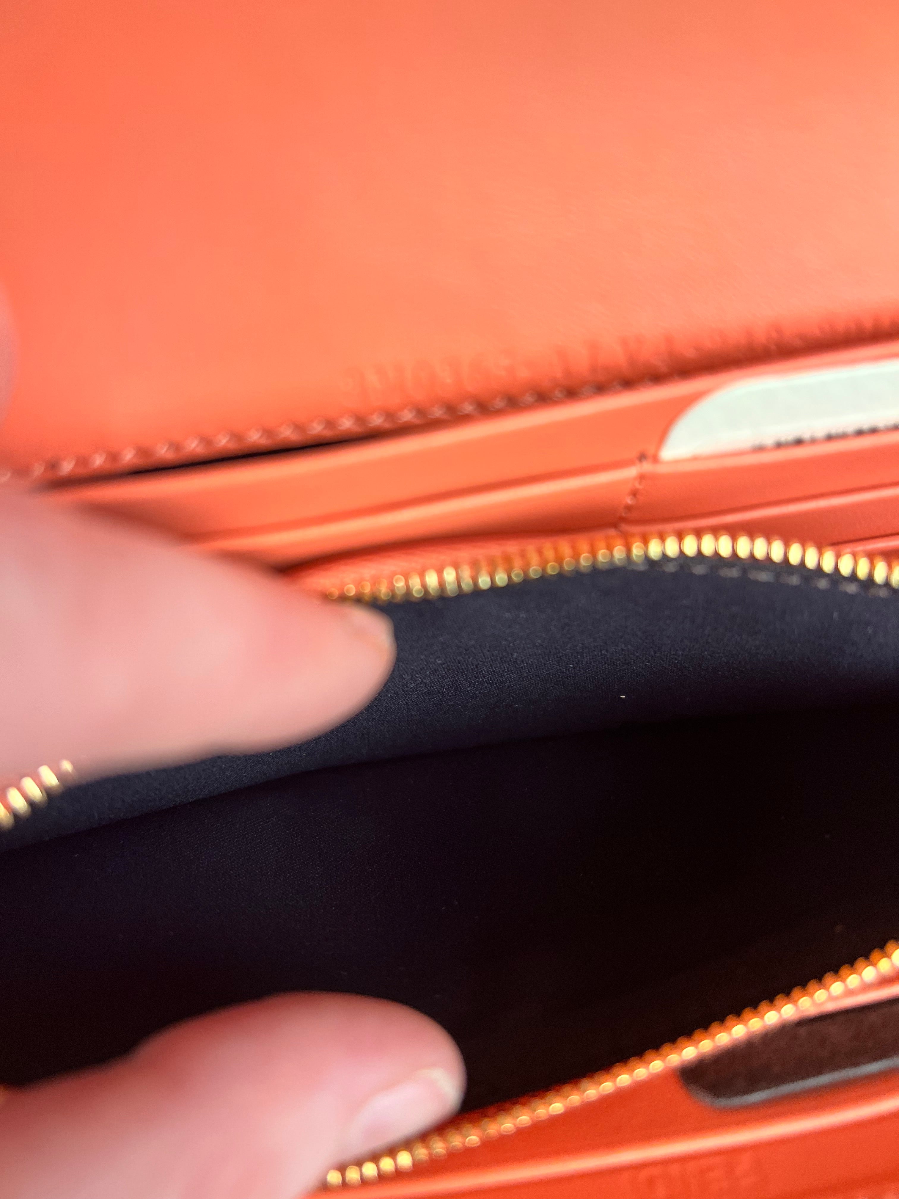 Fendi FF Diamonds Continental Peach Wallet on Chain