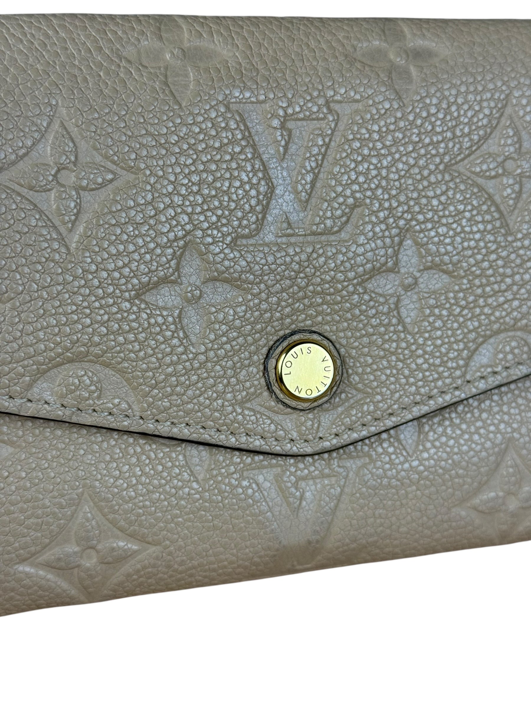 Louis Vuitton Empreinte Leather Beige Sarah Wallet