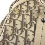 Christian Dior Vintage Monogram Flower Frame Satchel Hand Bag
