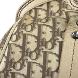 Christian Dior Vintage Monogram Flower Frame Satchel Hand Bag