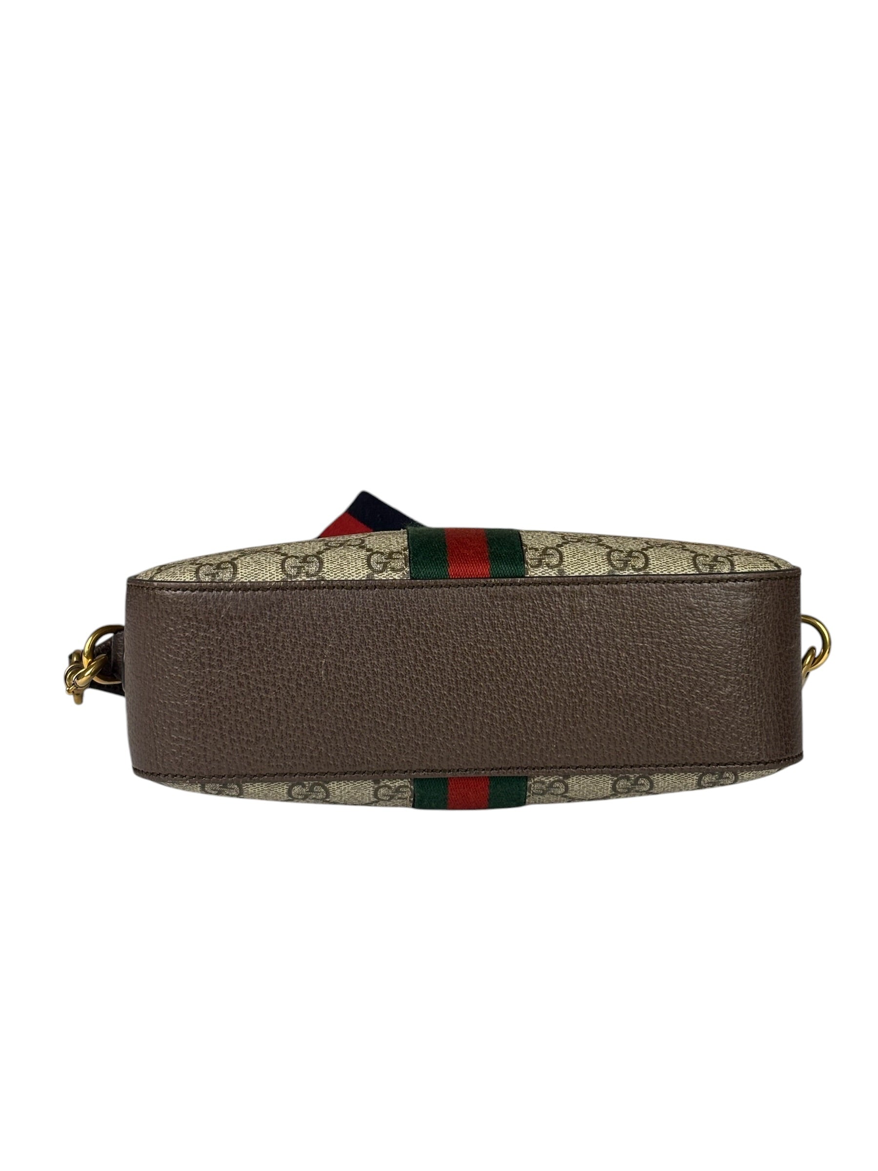 Gucci Beige GG Supreme Ophidia Camera Bag