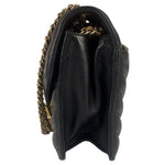 Chanel Black Leather Medium Gabrielle Flap Bag 2011