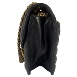Chanel Black Leather Medium Gabrielle Flap Bag 2011