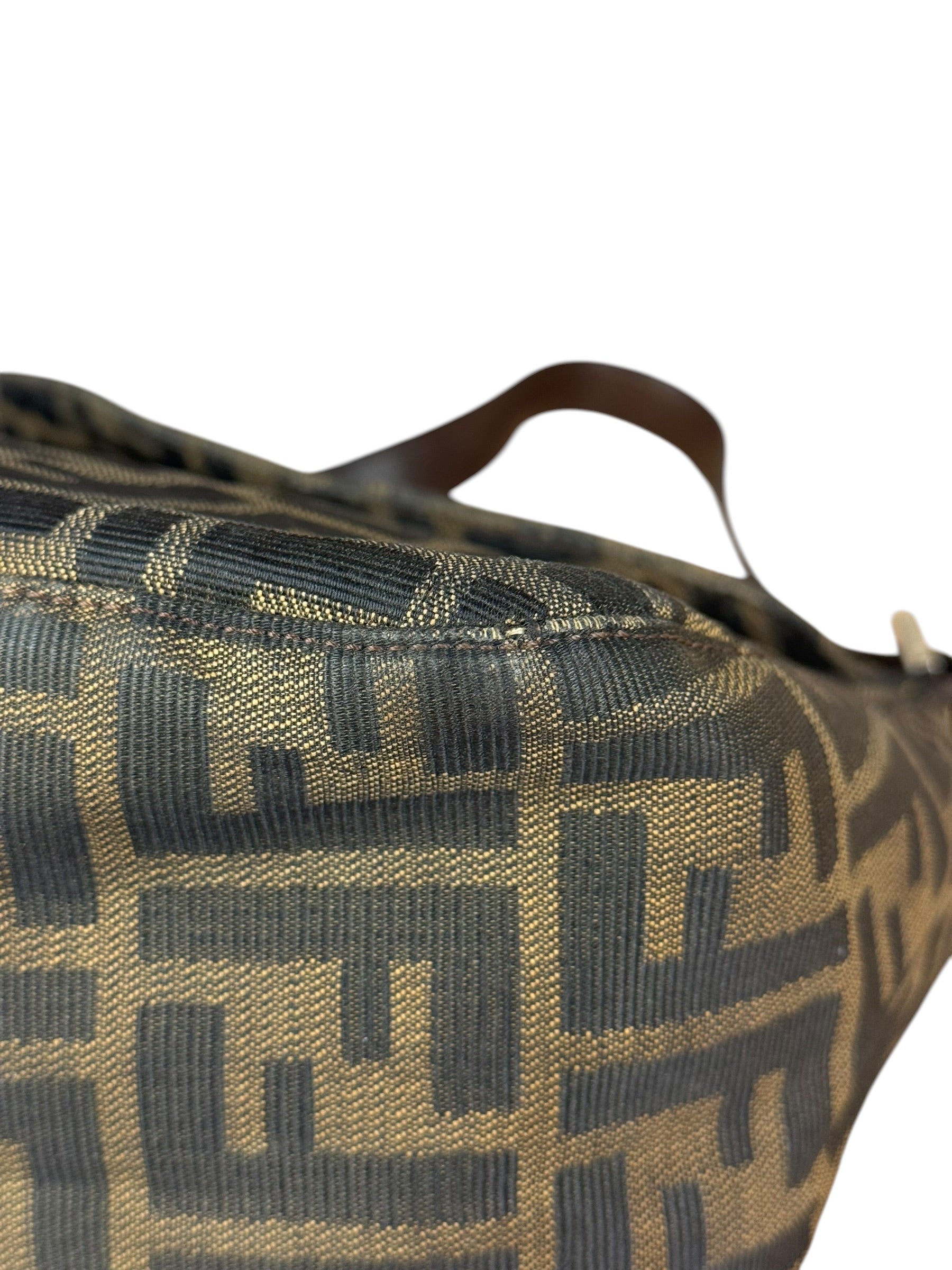 Fendi Vintage Zucca FF Baguette Shoulder Bag