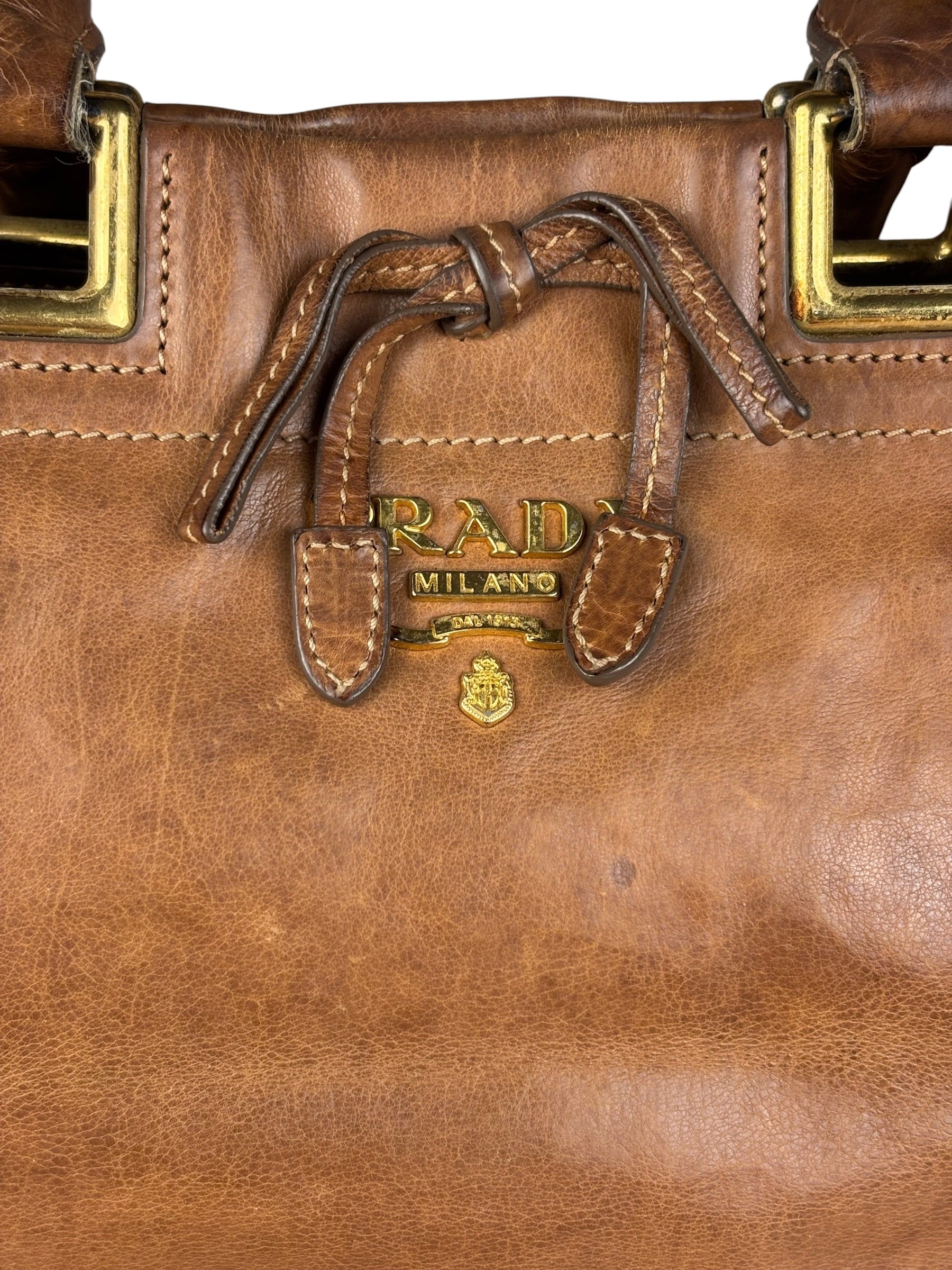 Prada Brown Leather 2Way Bag