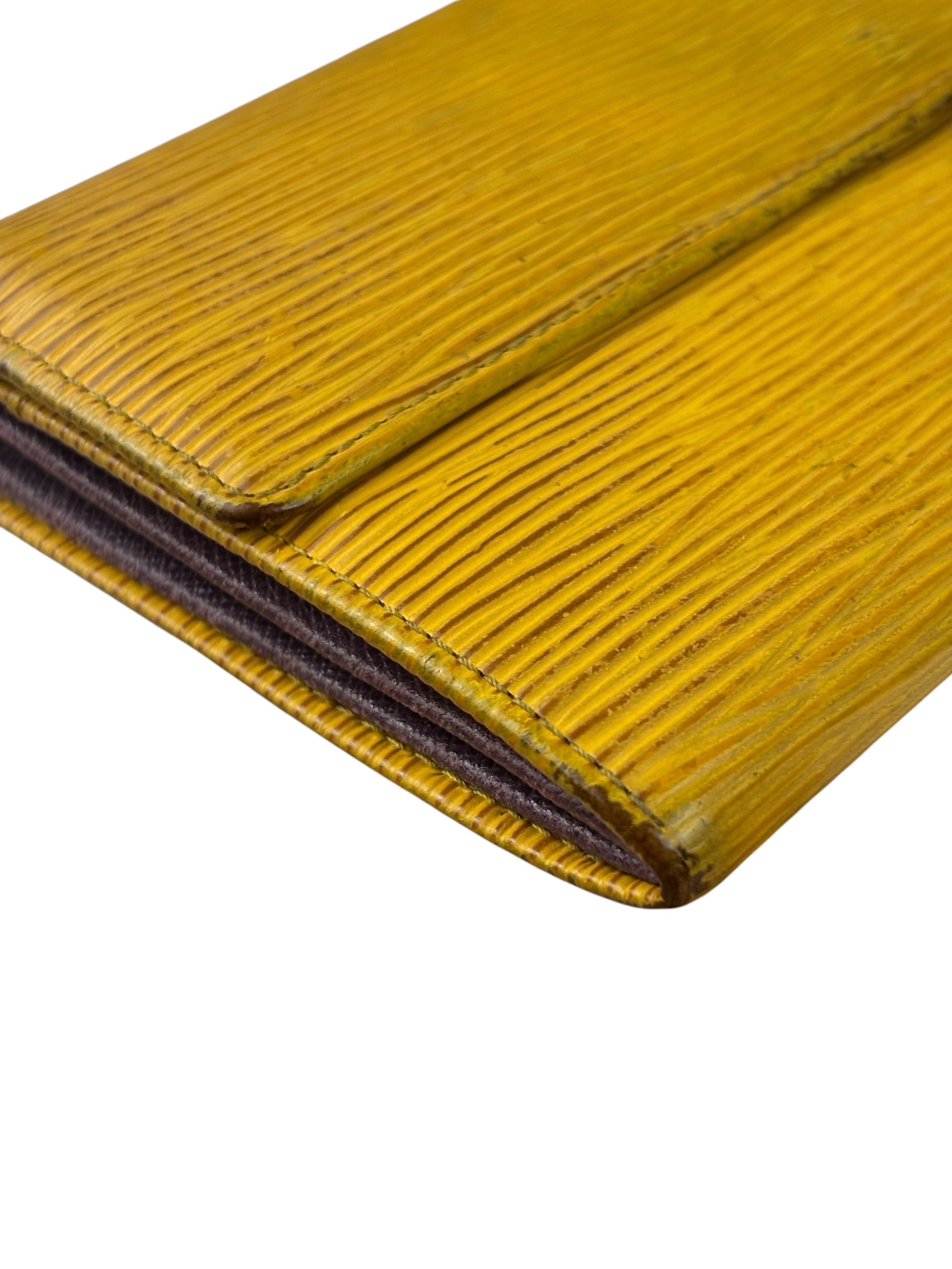 Louis Vuitton Yellow Epi Leather Long Wallet