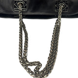 Christian Dior Black Leather Cannage Granville Chain Tote