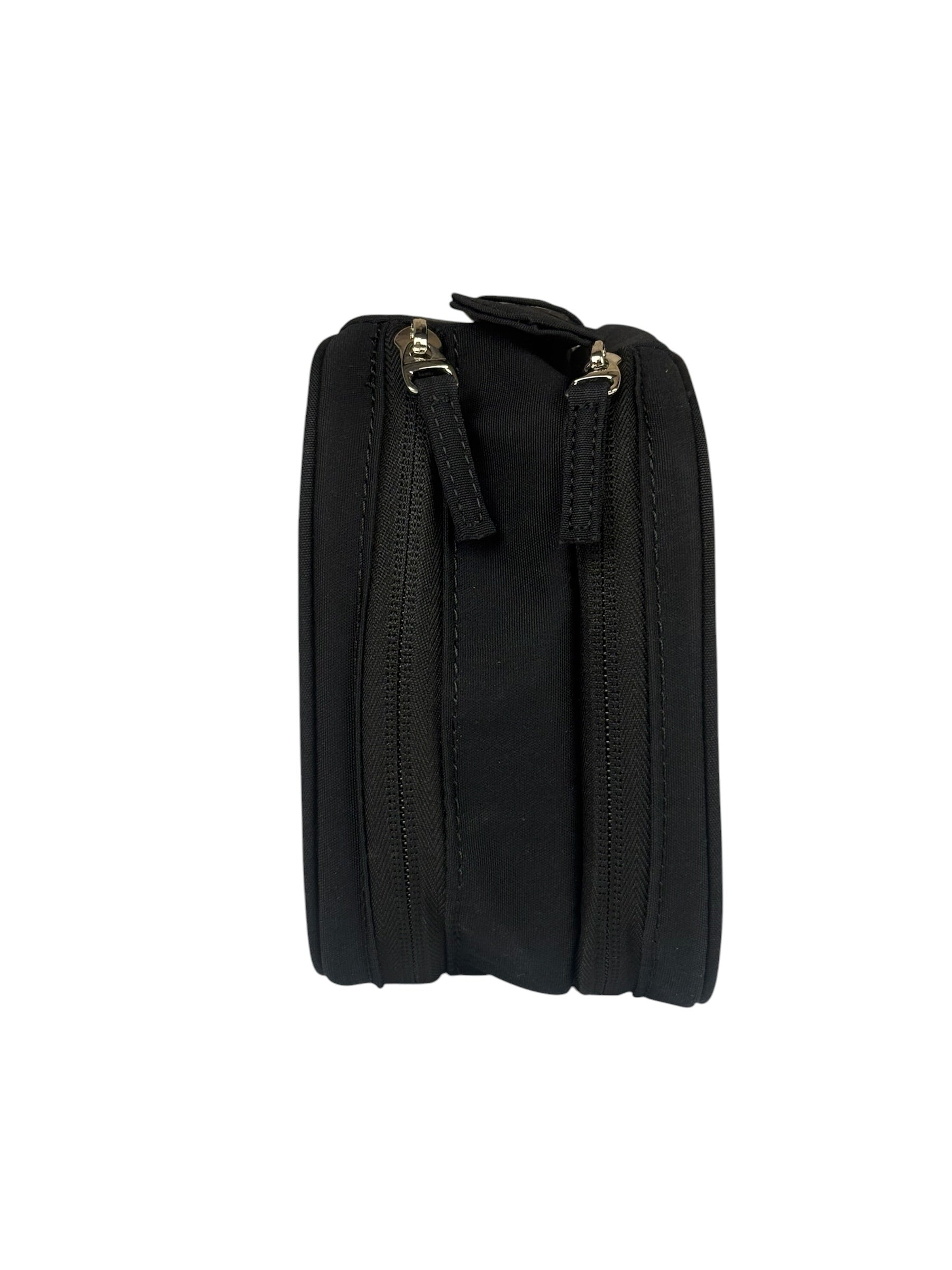 Prada Beauty Black Canvas Travel Cosmetic Pouch