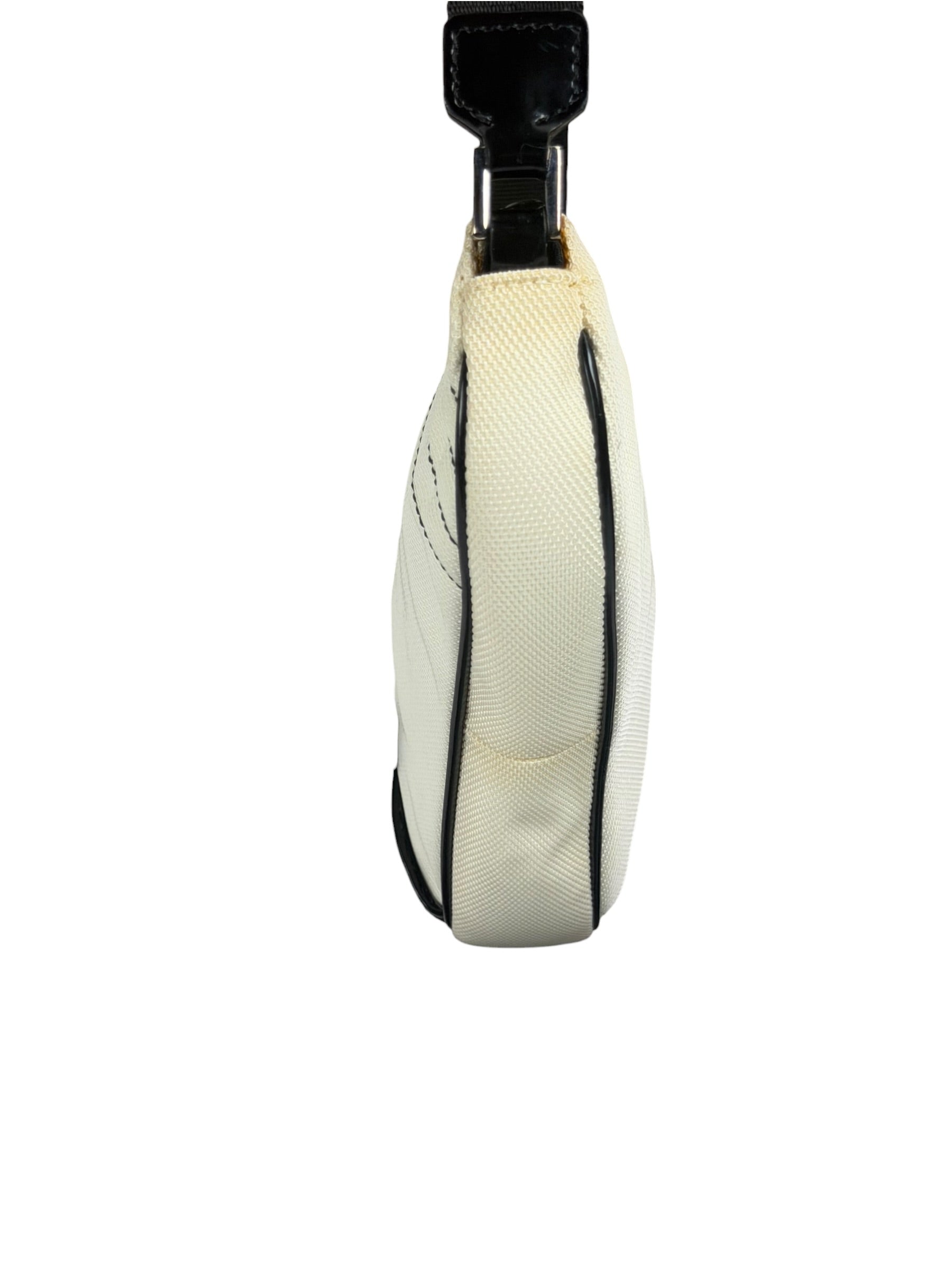 Christian Dior Cream Nylon Saddle Bag