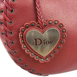Christian Dior Red Leather Ethnic Hobo Bag