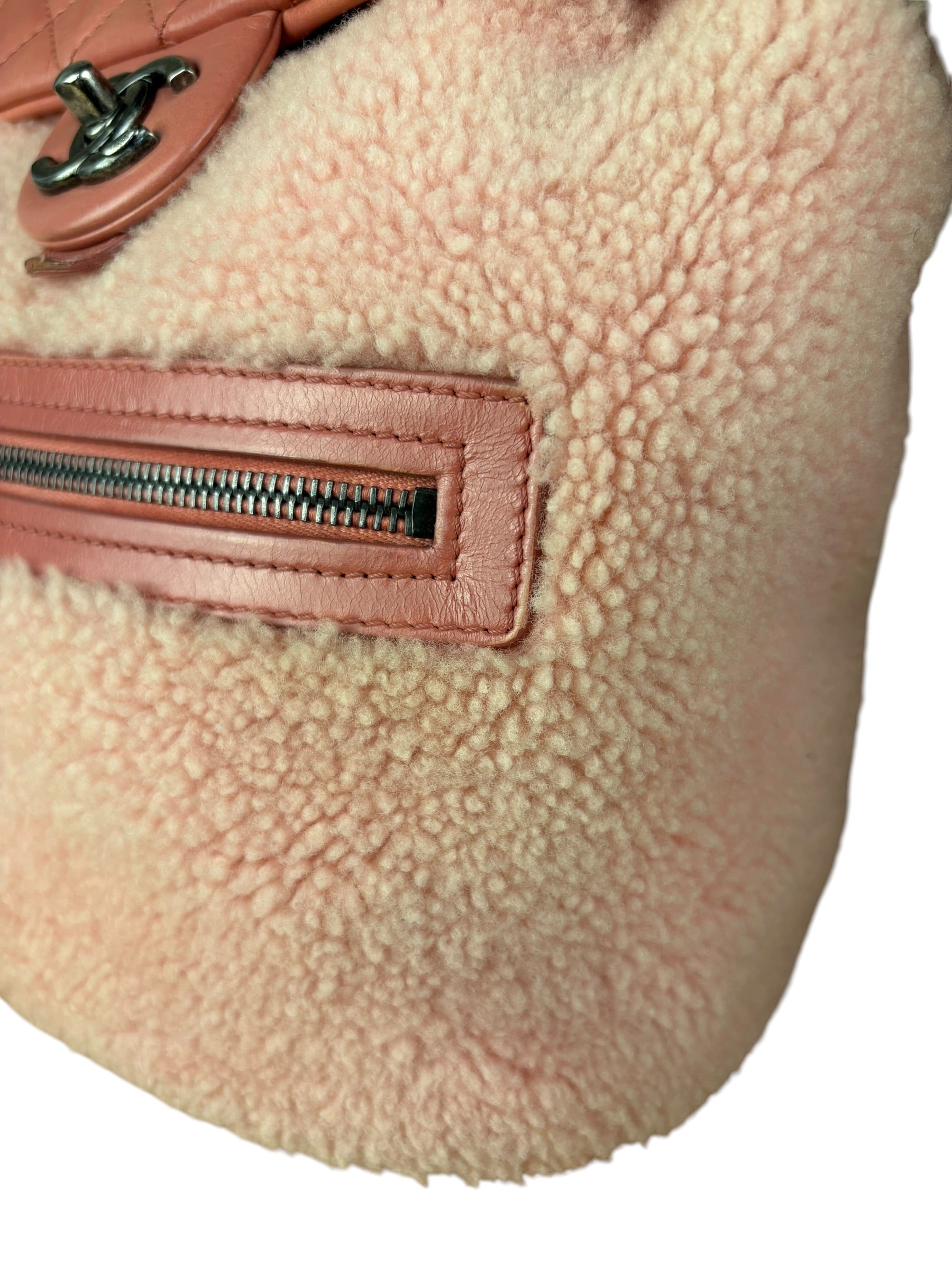Chanel Paris-Salzburg Pink Shearling Mountain Backpack 2015