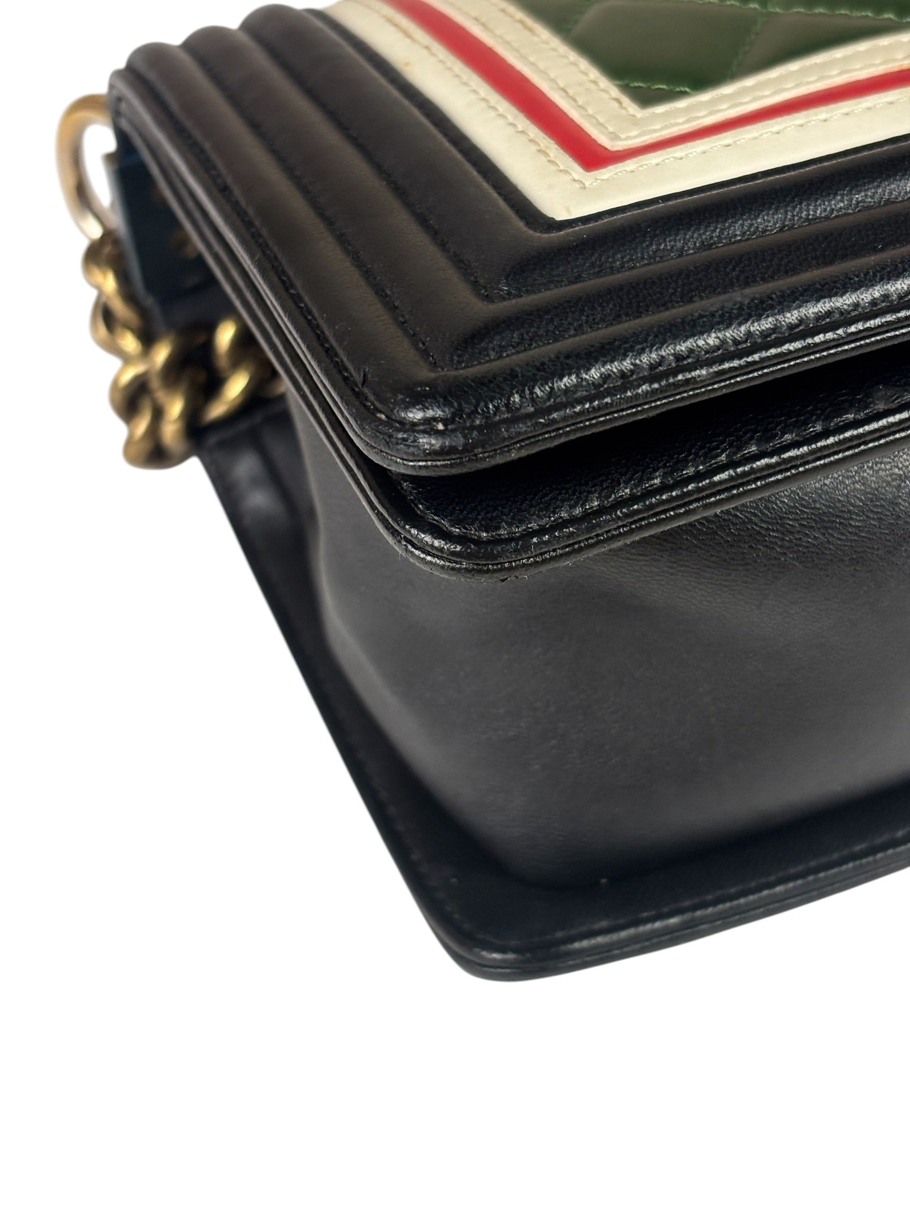 Chanel Multicolor Lambskin Crest S Boy Bag