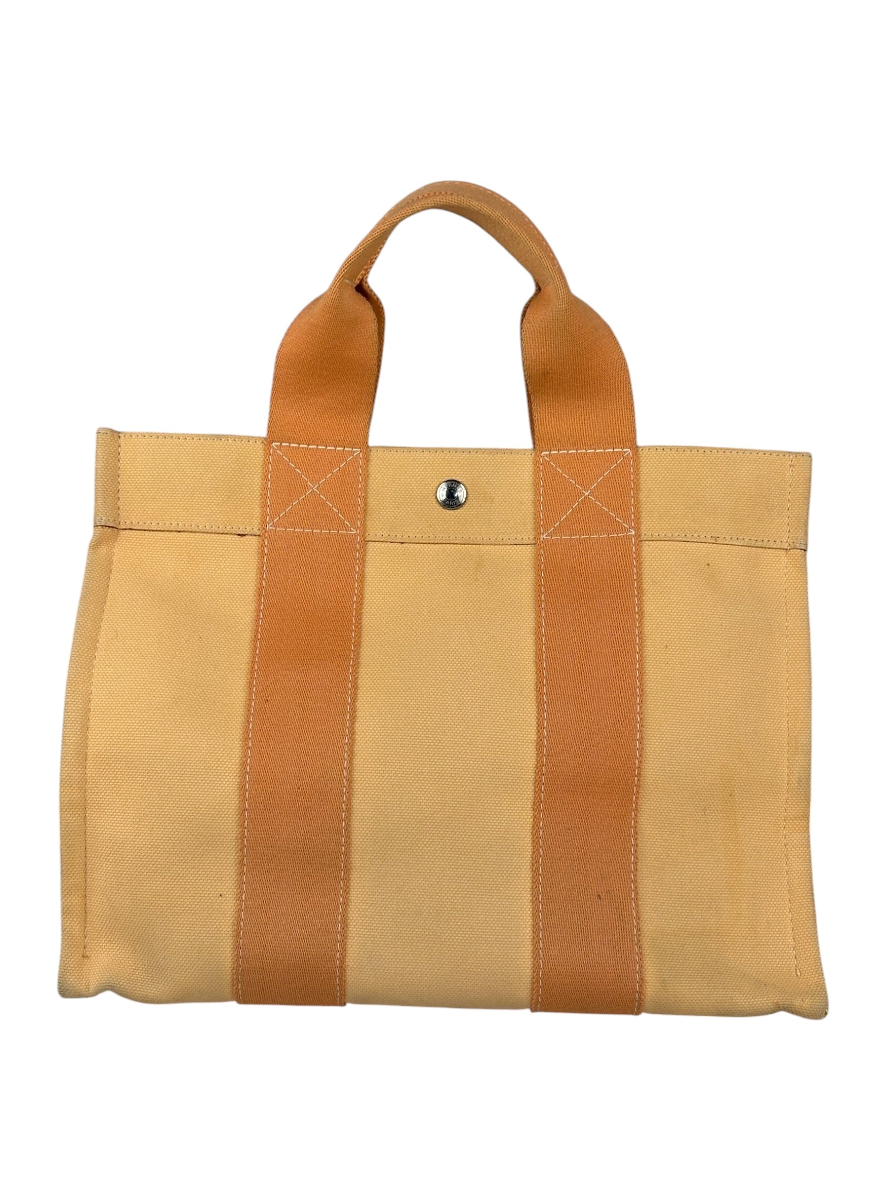 Hermes Light Beige/Orange Bora Bora Tote Bag PM