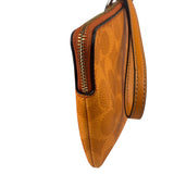 Coach Orange Leather Corner Zip Wristlet