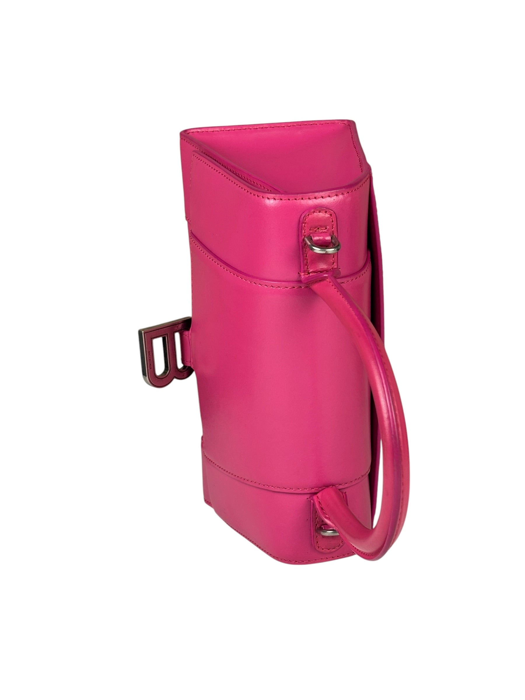 Balenciaga Pink Leather Hourglass Two-Way Bag