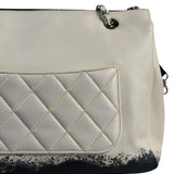 Chanel White Quilted Leather Blizzard Zip Flap-Shoulder Bag 2010