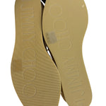 Jimmy Choo Brown Drive Metallic Wedge Espadrille Sandals